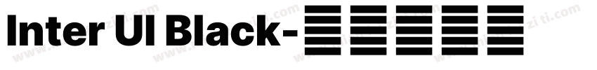 Inter UI Black字体转换